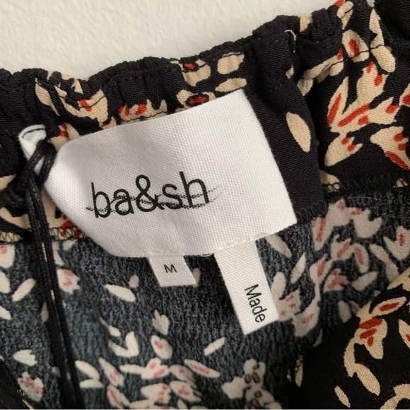 NWT ba&sh Veda Sleeveless Floral Print Top Black Graphic M - Picture 7 of 7